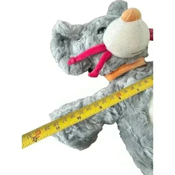 Manhattan Toy Grey Plush Mouse Red Yellow Stuffed Animal Good Condition Stuffie - Picture 9 of 9